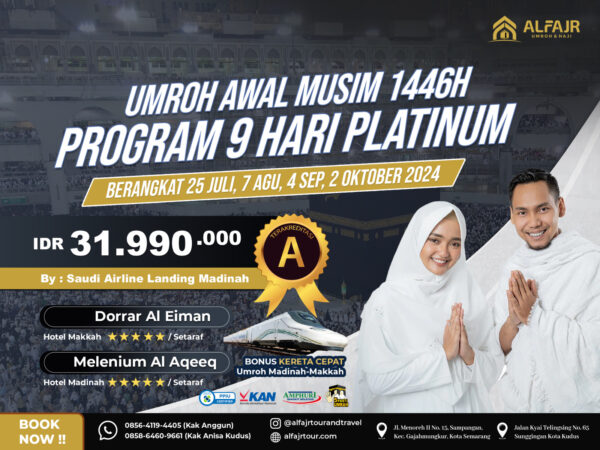 25 Jul - Umroh Platinum - Saudi Airline (9 Hari)