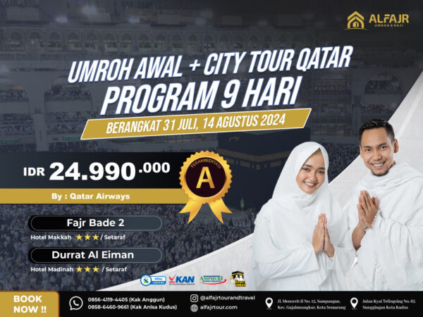 Umroh Awal + City Tour Qatar Program 9 Hari - Qatar Airways
